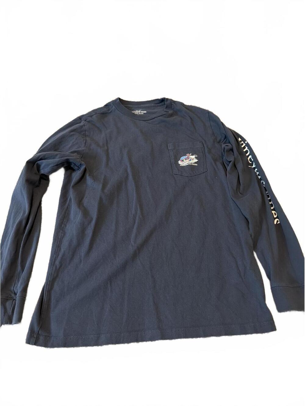 Vineyard Vines Kids Boys Navy Long Sleeve Shirt L